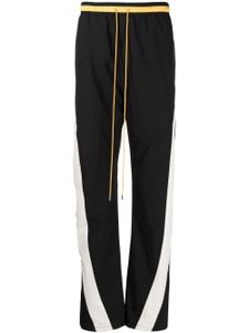 RHUDE pantalon de jogging à empiècements contrastants - Noir