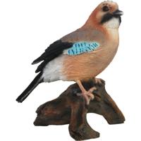 Dierenbeeld Vlaamse Gaai vogel ? 16 cm ? Bruin/Zwart/Blauw ? Polystone