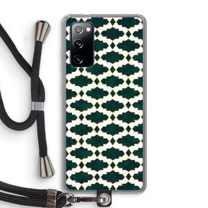 Moroccan tiles: Samsung Galaxy S20 FE / S20 FE 5G Transparant Hoesje met koord