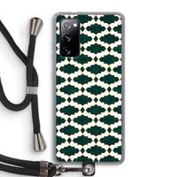 Moroccan tiles: Samsung Galaxy S20 FE / S20 FE 5G Transparant Hoesje met koord