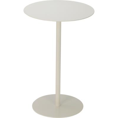 Bijzettafeltje Lugano - wit - D35x H53 cm - metaal - plantenpot verhoger - koffie en lampjes tafel