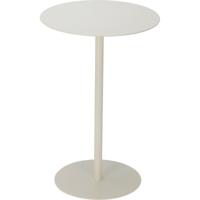 Bijzettafeltje Lugano - wit - D35x H53 cm - metaal - plantenpot verhoger - koffie en lampjes tafel