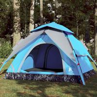 VidaXL Koepeltent 3-persoons snelontgrendeling blauw VidaXL Koepeltent 3-persoons snelontgrendeling blauw