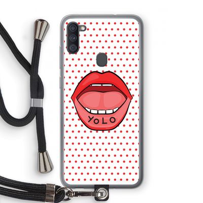 Yolo Denise: Samsung Galaxy A11 Transparant Hoesje met koord