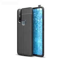 Litchi textuur TPU schokbestendige bij Vivo V15 (zwart)