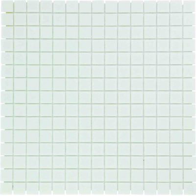The Mosaic Factory Amsterdam Mozaiek Tegel Vierkant - Ultra Wit Glas Basic 322x322 mm