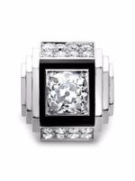 René Boivin bague Art Deco en platine ornée de diamants pre-owned - Argent