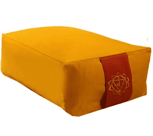 Yogi & Yogini Meditatiekussen Rechthoekig Katoen Geel - 3e Chakra - 38 x 28 x 15 cm