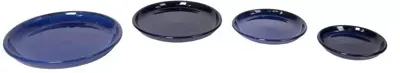 Mcollections Schotel Geglazuurd - Ø29 x H3 cm - Blauw