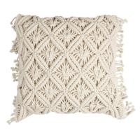 Home deco factory Sierkussen bohemian - beige - natuurlijk - decoratie - boho stijl Home deco factory Sierkussen bohemian - beige - natuurlijk - decoratie - boho stijl