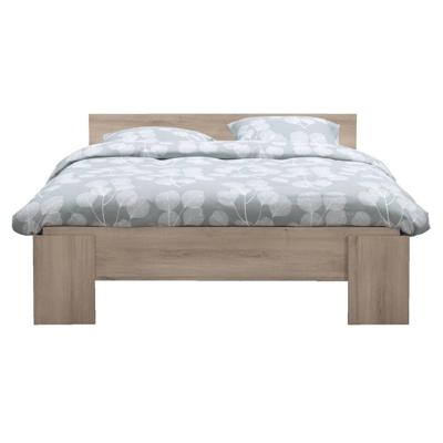 Leen Bakker - Bed Lyon - Eikenkleur - 160x200 Cm - Spaanplaat - Bruin