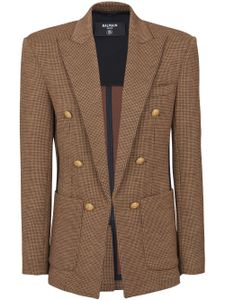 Balmain blazer à motif pied-de-poule - Marron