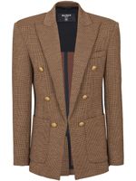 Balmain blazer à motif pied-de-poule - Marron - thumbnail