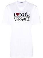 Versace t-shirt à slogan imprimé - Blanc - thumbnail