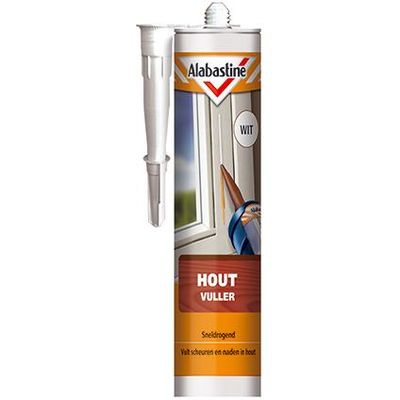 Alabastine Houtvuller Wit Koker 485 G - 5096036 - 5096036