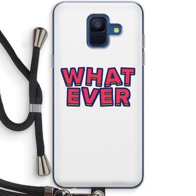 Whatever: Samsung Galaxy A6 (2018) Transparant Hoesje met koord