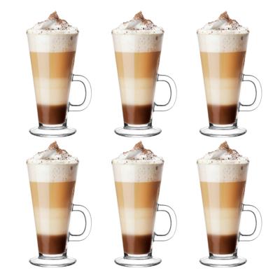Glasmark Caffe Latte macchiato glazen Paris - glas - 6x stuks - 250 ml