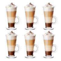 Glasmark Caffe Latte macchiato glazen Paris - glas - 6x stuks - 250 ml