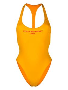 Stella McCartney maillot de bain à logo imprimé - Jaune