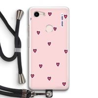 Hartjes: Pixel 3 Transparant Hoesje met koord