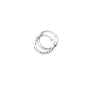 Oorringen Ronde Buis zilver 1.8 x 14 mm