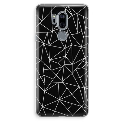 Geometrische lijnen wit: LG G7 Thinq Transparant Hoesje