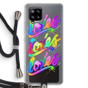 Loves: Samsung Galaxy A42 5G Transparant Hoesje met koord