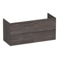 Brauer Inspire - Onderkast - 120 cm - met 4 Softclose Lades Greeploos en 2 Sifon Uitsparingen - Driftwood
