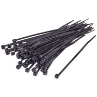 TRU COMPONENTS TC-BT-200-4.8-UVB Kabelbinder 200 mm 4.8 mm Zwart UV-bestendig 100 stuk(s)