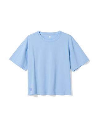 HEMA Dames T-shirt oversized fit lichtblauw (lichtblauw)