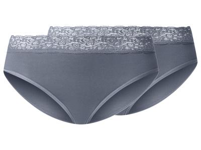 esmara Set van 2 dames onderbroeken (Blauw, S (36/38))