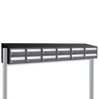 Allux Hive Set 6-Breed, 2-Hoog Met Dak Op Statief Zwart - 40030070_6x2ds