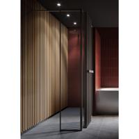 Glaspaneel Riho Define Incl. H-Profiel en Hoekprofiel 40x200 cm Mat Koper