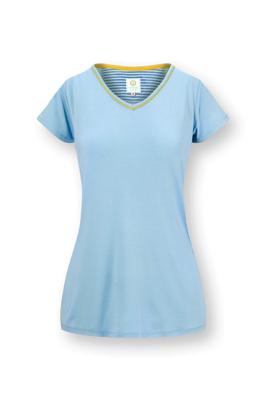 Pip Studio Toy Top Short Sleeve Solid Blue XS