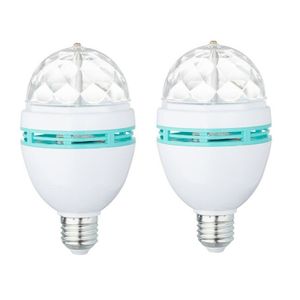 2x Stuks disco lampen/lichten E27 fitting 360 graden roterend