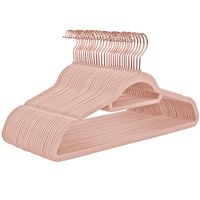 ACAZA Antislip kledinghangers - plooibaar - roterende haak - 30 stuks - roze - thumbnail