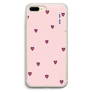 Hartjes: iPhone 7 Plus Transparant Hoesje