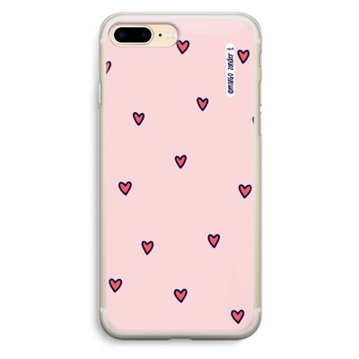 Hartjes: iPhone 7 Plus Transparant Hoesje