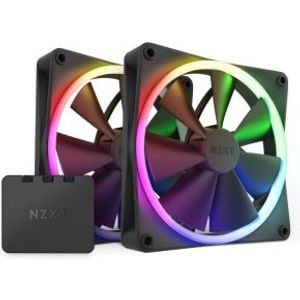 NZXT F140RGB - 140mm RGB Fans - Twin - Black