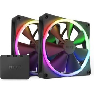 NZXT F140RGB - 140mm RGB Fans - Twin - Black