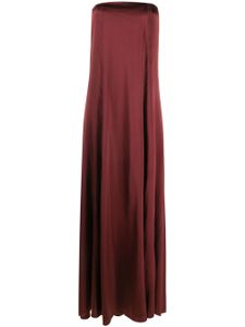 Forte Forte robe-bustier longue évasée - Marron