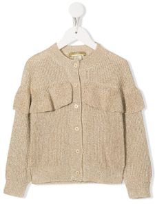 Stella McCartney Kids pull en maille épaisse à volants - Or