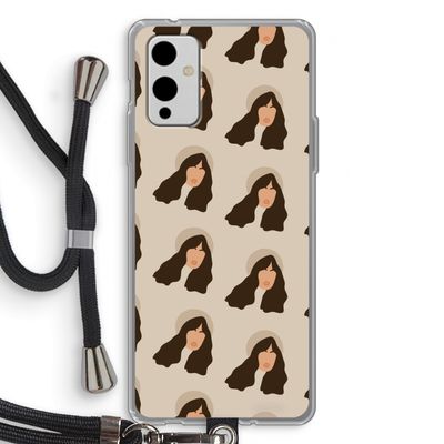 Bonjour mon amour: OnePlus 9 Transparant Hoesje met koord