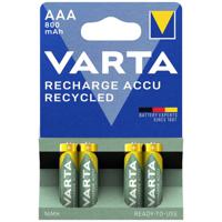 Varta RECH.AC.RECYC.AAA800mAh BLI4 Oplaadbare AAA batterij (potlood) NiMH 800 mAh 1.2 V 4 stuk(s)