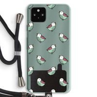 Vogeltjes: Pixel 5a 5G Transparant Hoesje met koord