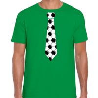 Groen supporter t-shirt voetbal stropdas EK/ WK voor heren