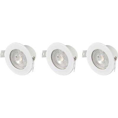 Sygonix SY-6417586 LED-inbouwlamp Set van 3 stuks Warmwit tot neutraalwit LED LED 5.5 W Wit