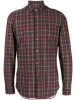 Corneliani chemise ajustée à carreaux - Rouge