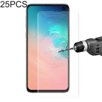 25 stuks rand lijm 3D gebogen rand volledig scherm gehard glas film voor Galaxy S10 PLUS (transparant)