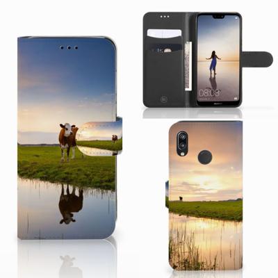 Huawei P20 Lite | Telefoonhoesje | Met pasjeshouder | Koe